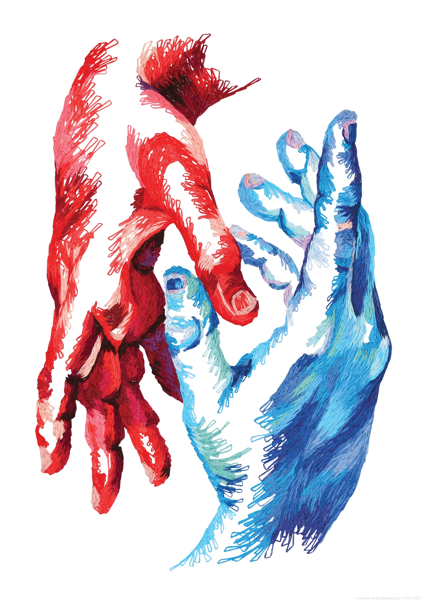 No.138 | Hand Movement Embroidery Print