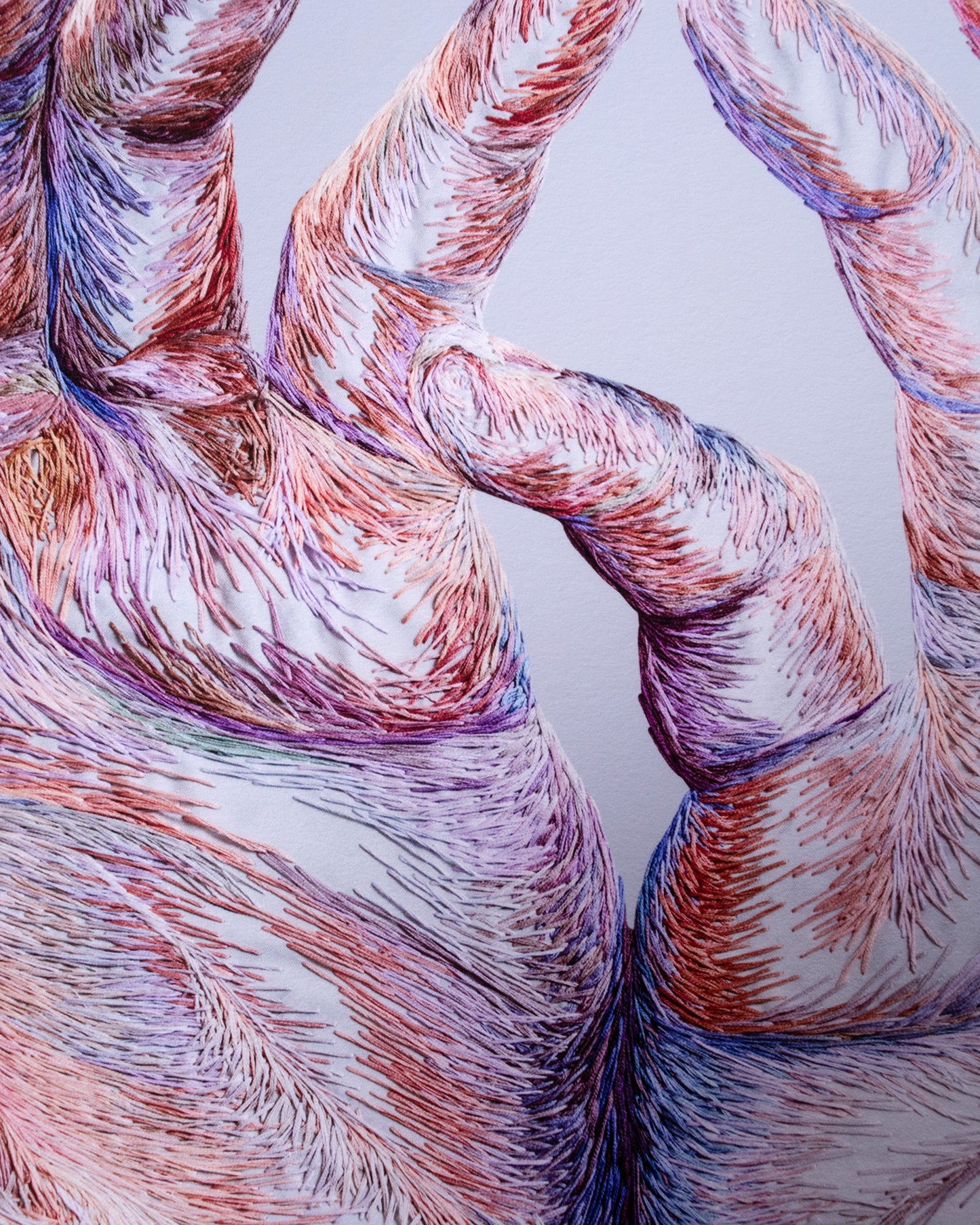 Mù（慕） – Fine Art Embroidery Print | Giclée Wall Art | 40x50cm